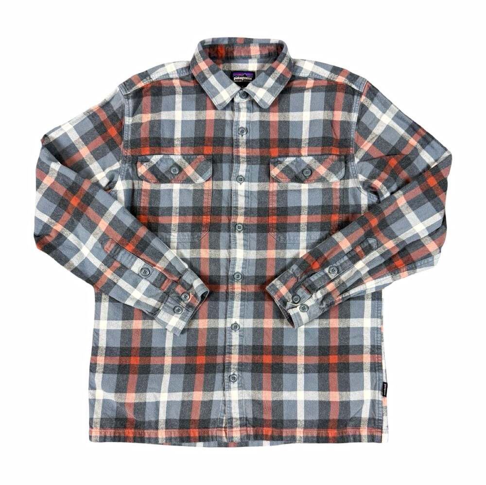 Patagonia Organic Cotton Plaid Flannel Button Up Shirt Long Sleeve Pockets M